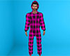 Pink PJs Plaid Onesie M