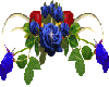 (G) Blue roses border