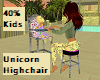 Kids Unicorn Highchair