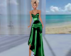 Posh Green Silk Dress