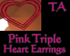 Pink Triple Hearts