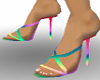 Rainbow Strapped Heel