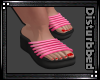 ! Sandals -Black  & Pink