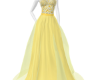 Yellow Floral Sheer Gown