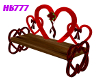 HB777 PL Wed Heart Bench