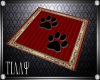 Red Paw Print Rug