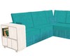 Mod Teal Reading Couch