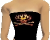 Flaming Skull corset