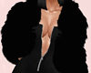 Rose Black Fur Jacket