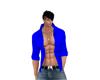 Open shirt blue