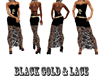 black & gold lace