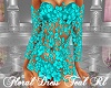 Floral Dress Teal Rl