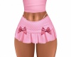Pink Pleated Skirt /Bows