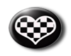 Black Checkerd Heart