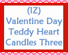 Teddy Heart Candle Three