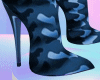 Camouflage Blue Heels
