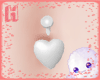 |H| White Heart Piercing