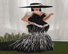 BLACK FEATHERED GOWN