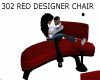 302 red designer chair