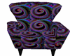 purple swerl chair
