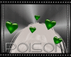 |P| Green Floating Heart