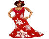 Red/White Snowflake Gown