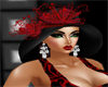 ~PS~Blk&Red Gala Hat