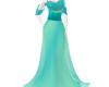 Teal Draped Gown