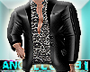 LEATHER 2PC SUIT JACKET