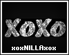 XOXO glitter silver