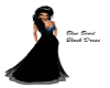 Blue Bead Black Dress