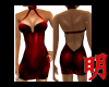 (T)Red PVC halter Dress