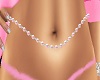pink pearl belly chain