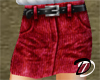Belted Jean skirt (red)