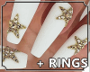 * GoldStars Nails +Rings