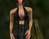 black cut away gown