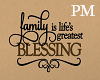 Blessings wall quote PM