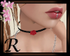 Rose/Flower Choker Red