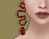 Burgandy Beaded Earrings