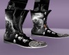 chrome scull vamp boots