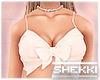 ◭S. White Bow Cami