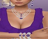 Purple , jewelry,5 piece