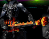 Flames Skeleton  Guitar