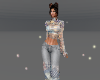 Patchwork Denim Outfit