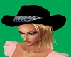 Teal n Black Cowgirl Hat