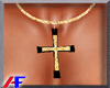 AF. Blk Gold Cross NKLC