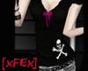 [xFEx]Skull Vneck Shirt