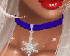 Snowflake Blue Choker