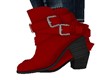 RED ANKLE BOOTS