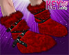 K* Fur Faux Boots Red2